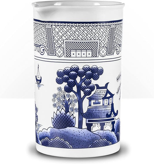 Piña Barware Seamless Professional Porcelain Mixing Glass – 600mL / 20oz (Traditional Blue Willow Pattern, 1)