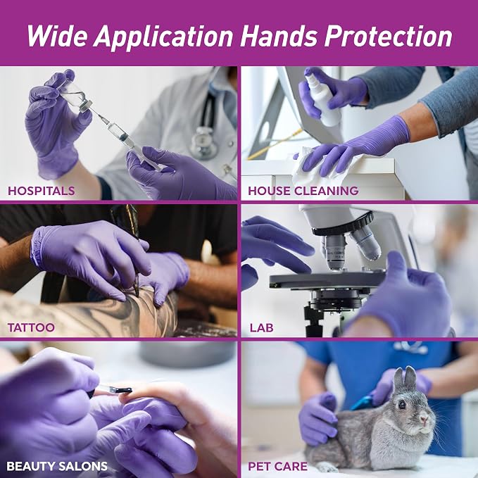 MedPride Powder-Free Nitrile Exam Gloves, Large, Large (Pack of 100)