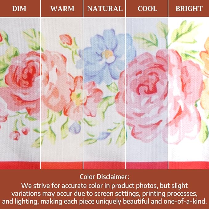 Maison d' Hermine Double Oven Mitts 100% Cotton Double Oven Glove (7"x35") | Heat Resistant BBQ Cooking Gloves with Loop Baking Grilling Kitchen Hotel Home Farmhouse Spring Summer - Vintage Floral