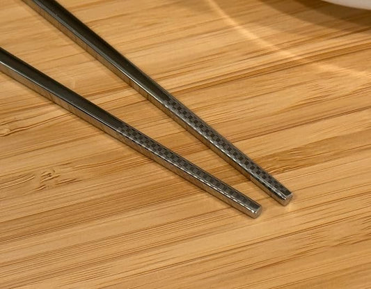 Premium Stainless Steel (316 Grade) Chopsticks with Travel Case and Anti -Slip Design (Small)