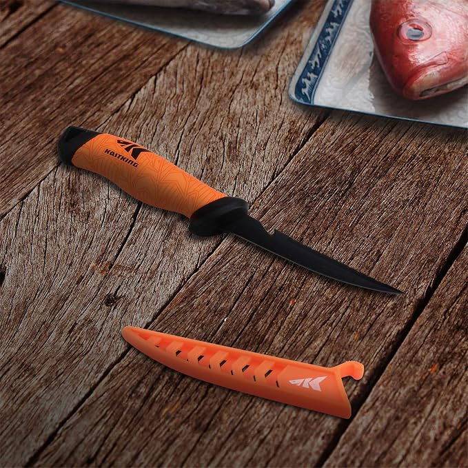KastKing Speed Demon Pro Fillet Knife with Protective Sheath | Razor Sharp G4116 German Stainless Steel Blade, Non-Slip Grip, Corrosion-Resistant Coating, 8 Options Available