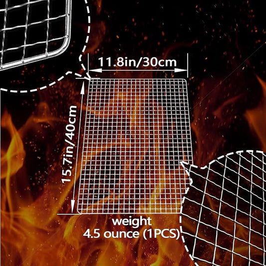 Grill Topper, Disposable Grill Grates, 20Pcs 11.8X15.7 Inch Baking Rack Replacement, BBQ Accessories for Outdoor Smoker Grills