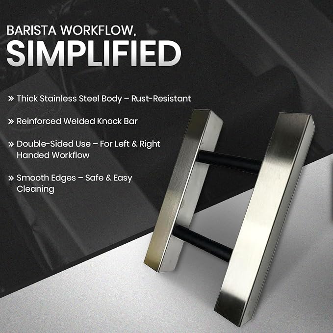 Rattleware Stainless Steel Knock Chute 15″×11″ – Heavy-Duty, Double-Sided Espresso Grounds Chute for Slim Jim Trash Can – Commercial Grade Barista Tools for High-Volume Coffee Stations