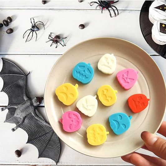 Pumpkin Silicone Molds for Halloween Candy, Chocolate, Gummy and Halloween decor, Jack O Lantern Candy Mold with Scraper (1 PCS pumpkin)