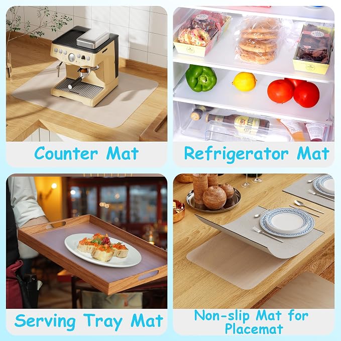 Clear Silicone Mats for Crafts: 11.4"W x 11.4"L 2Pcs Heat Resistant Nonslip | Nonstick 0.8mm Silicone Countertop Protector Mat - Silicone Sheet for Jewelry Epoxy Resin Glitter Slime DIY Translucent