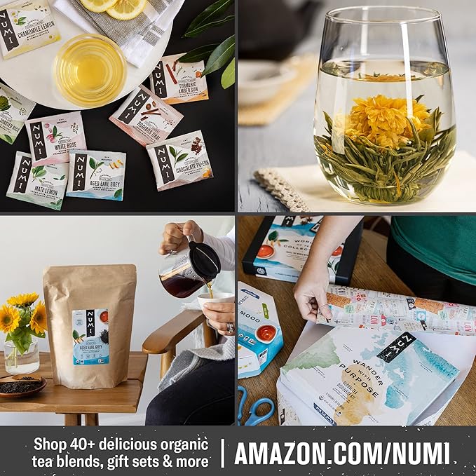 Numi Organic Kukicha Japanese Green Tea, 48 Green Tea Bags, Roasted Japanese Twig Tea, Caffeinated
