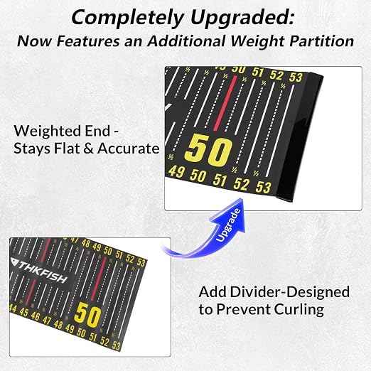 THKFISH 53in Portable Waterproof Fishing Ruler with Measuring Board | Folding Fish Ruler, Roll Up Fish Measuring Tape for Boat, Kayak, Coolers, Yacht and Workbench 53 *7.5"-1pcs/59 * 3.15"-2pcs