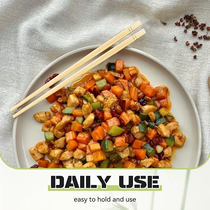 7 Inch X 10 Pairs Chopsticks,Reusable,Simplea and Minimalistic Design,More Size Choices 7"/9.5"/12"