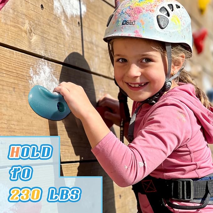 36 PCS Rock Climbing Wall for Kids,Rock Wall Climbing Holds,Adults Climbing Wall Grip Kits Holds Up to 230 lbs for Outdoor Indoor Home Playground Climbing Wall Holds（Pastel Color）