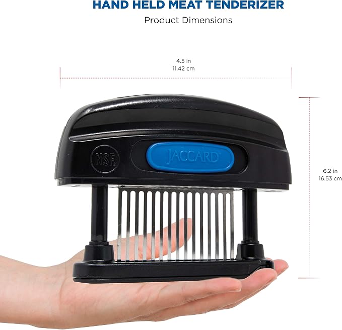 Jaccard 15-Blade Meat Tenderizer, Simply Better Meat Tenderizer, ABS Columns/ Removable Cartidge, NSF Approved, Black