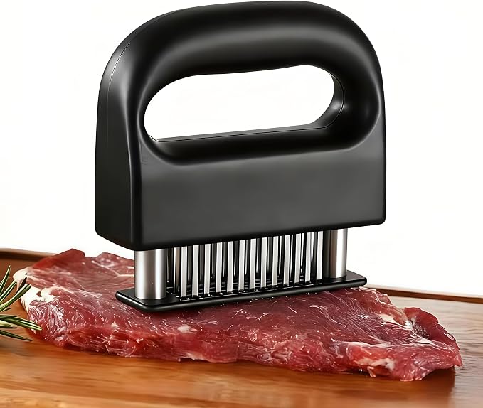 Meat Tenderizer with 48 Stainless Steel Ultra Sharp Needle Blades Heavy Duty Cooking machine, Detachable Kitchen Cooking Tool, perfect for, pork chops, chicken, and barbecue, a steak tenderizing tool‌