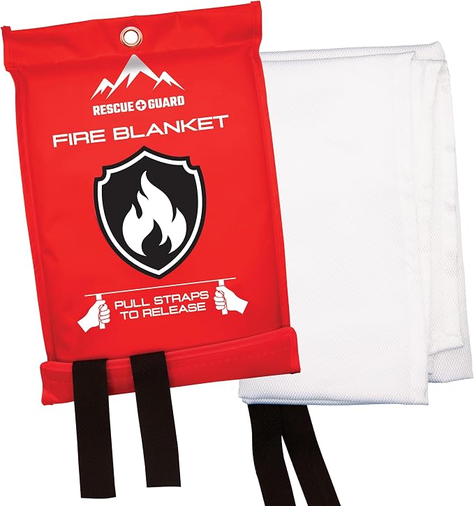 Fire Blanket 1080 Pack 40”x40” - Fire Blankets Emergency for Home and Kitchen - Emergency Blankets for Survival - Home House Safety Supplies kit Must Haves - Firemen Safety Gifts and Essential Stuff