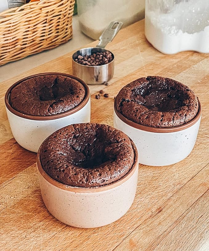 Mora Ceramic Ramekins - 8oz, Set of 6 - Small Oven Safe Baking Dishes/Cups - For Personal Pudding, Creme Brulee, Souffle, Serving Dip, Custard, Ice Cream - Single Mini Bowls - Assorted Neutrals