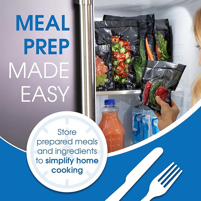 Spartan Industrial 8" X 12" Vacuum Seal Bags - 500 Count BPA-Free Food Storage Bags for Marinating, Freezing, Sous Vide Cooking