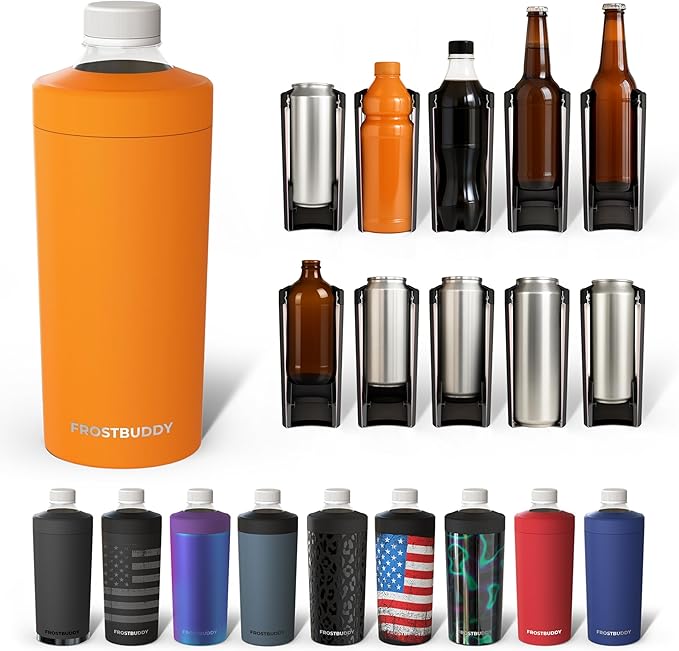 Frost Buddy XL Can Cooler - Fits 12/16/20/24 oz Cans & Bottles (Rocky Top) | Keeps drinks chilled 12+ hrs | No sweat, no condensation | Fits slim & standard cans