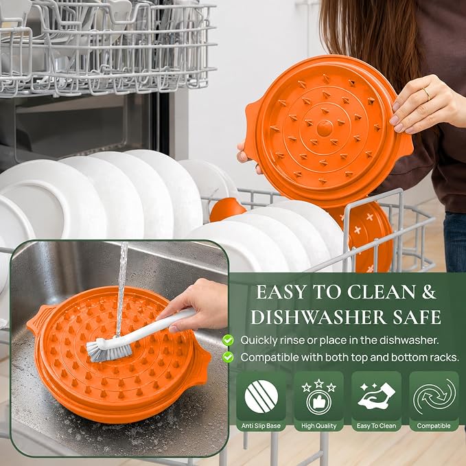 Large Chicken Shredder Tool Twist BPA Free Food Grade Material | Manual Meat Shredder Twist for Shredding, Chicken Breast Shredder Tool with Cleaning Brush, Ergonomic Handles, Non Slip Base