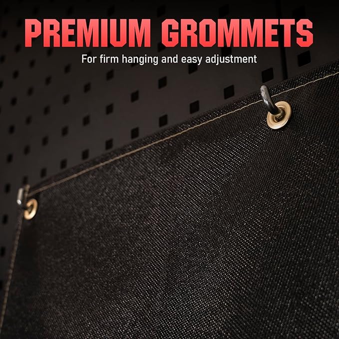 YESWELDER Heavy Duty Silicone Coating Fiberglass Welding Blanket, 4 x 6ft Fireproof Insulation Blanket, 1/3”(8mm) Thickened Weld Cover with Grommets, Thermal Resistant Welding Curtain Mat Grill