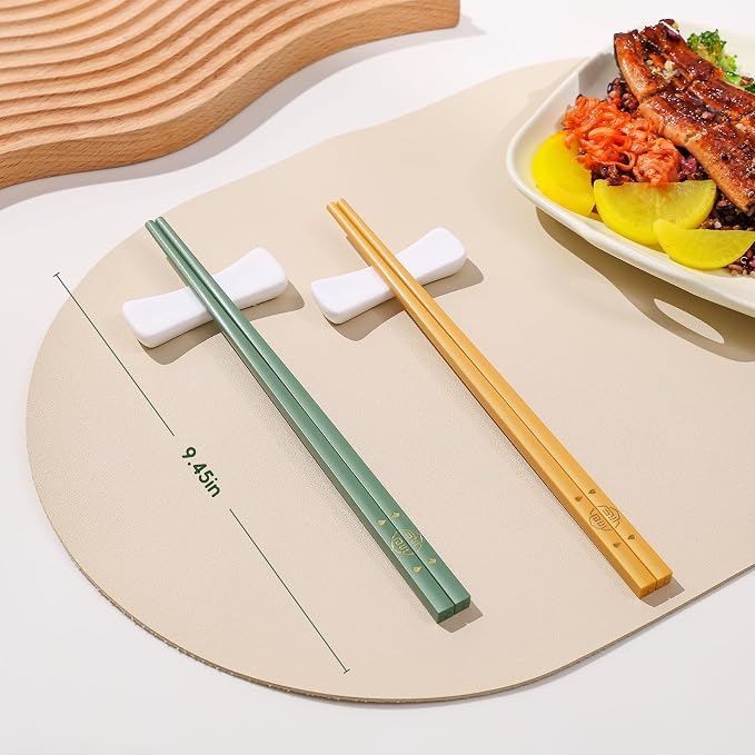 5 Pairs Fiberglass Chopsticks Reusable | Dishwasher Safe | BPA-free | Non-slip Chop Sticks Set - （9.45in）