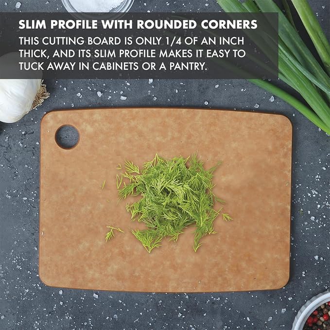 Dexas Natural Fiber Composite Cutting Board, Dishwasher Safe, Knife Friendly Kitchen Prep Board, 14.3 x 11.2 Inch