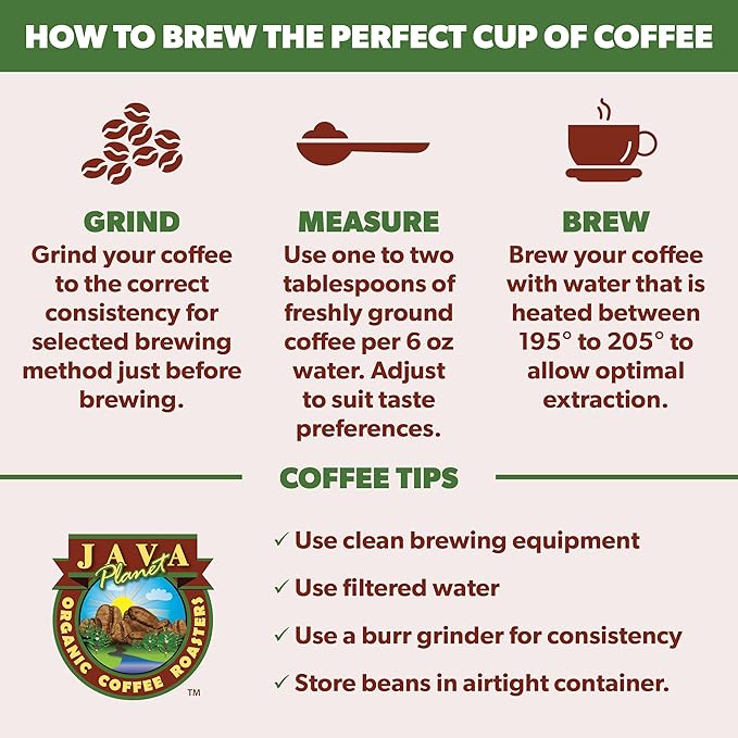 Low Acid Organic Coffee – Whole Bean, Mold-Free & Stomach Friendly by Java Planet, Black Magic Blend Coffee, Medium Dark Roast, Smooth Full Flavored, 1LB Bag