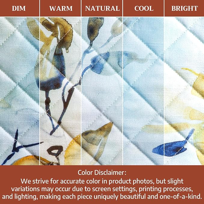 Maison d' Hermine Pot Holders 100% Cotton Potholders (8" x 8", Pack of 1) | Heat Resistant Hot Pads with Loop BBQ Cooking Baking Farmhouse Kitchen Handling Hot Pans Spring Summer - Lazy Summer Days