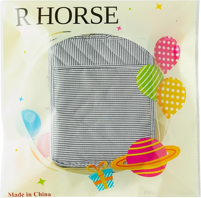 R HORSE 6Pcs Pot Holder with Pocket Black Check Pocket Pot Holder Set Cotton Plaid Kitchen Heat Resistant Potholder Non-Slip Potholder Oven Mitts Hot Pads Terry Cloth Pot Holders for Cooking Baking