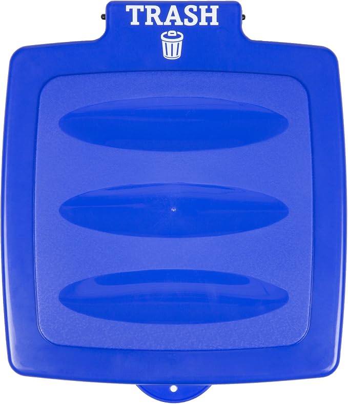 Portable Trash Bag Holder – Collapsible 13-Gallon Garbage Bin for Indoor/Outdoor Use, Camping, Recycling, and Parties – Durable Plastic Trash Can by Wakeman Outdoors (Blue)