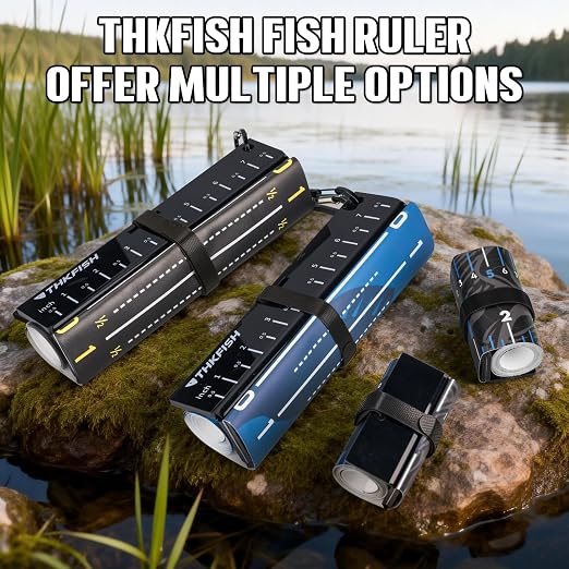 THKFISH 53in Portable Waterproof Fishing Ruler with Measuring Board | Folding Fish Ruler, Roll Up Fish Measuring Tape for Boat, Kayak, Coolers, Yacht and Workbench 53 *7.5"-1pcs/59 * 3.15"-2pcs