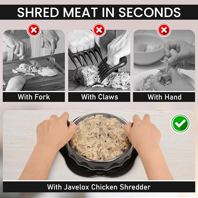 Chicken Shredder Tool Twist – Large Chicken Breast Shredder & Grinder with Meat Tenderizer & Cleaning Brush – BPA-Free, Ergonomic Design for Shredded Chicken, Pulled Pork, Beef & More