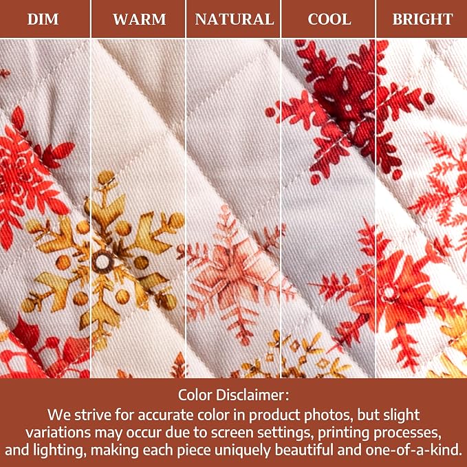 Maison d'Hermine Oven Gloves 100% Cotton Oven Mitt (7" x 13", Pack of 1) | With Loop Heat Resistant BBQ Cooking Gloves Baking Kitchen Handling Hot Pans Thanksgiving Christmas - Crystal Star