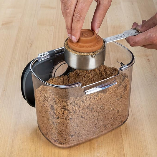 Progressive International ProKeeper+ Clear Plastic Airtight Food Baker's Kitchen Storage Organization Container Canister Set with Magnetic Accessories, 2- Piece Set (Brown Sugar 1.4-Quart)