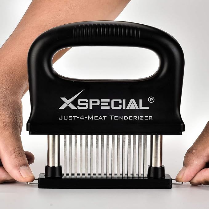 Deluxe 48 Blade Meat Tenderizer Tool – Stainless Steel, Detachable Design | Ultra-Sharp Needle Design | Transforms Tough Cuts into Juicy Cuts in Seconds, Easy to Use & Clean, Dishwasher Safe