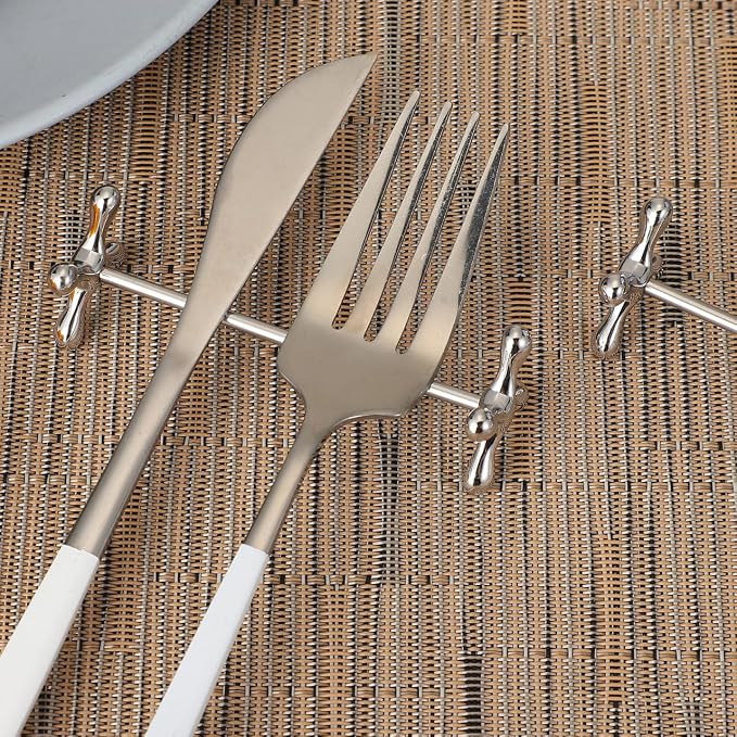 Cabilock 2pcs Creative Cutlery Rest, Knife, Fork, Spoon, Chopstick Rest, Chopstick Holder Flatware Organizer for Table Home Kitchen Hotel Restaurant and Dining