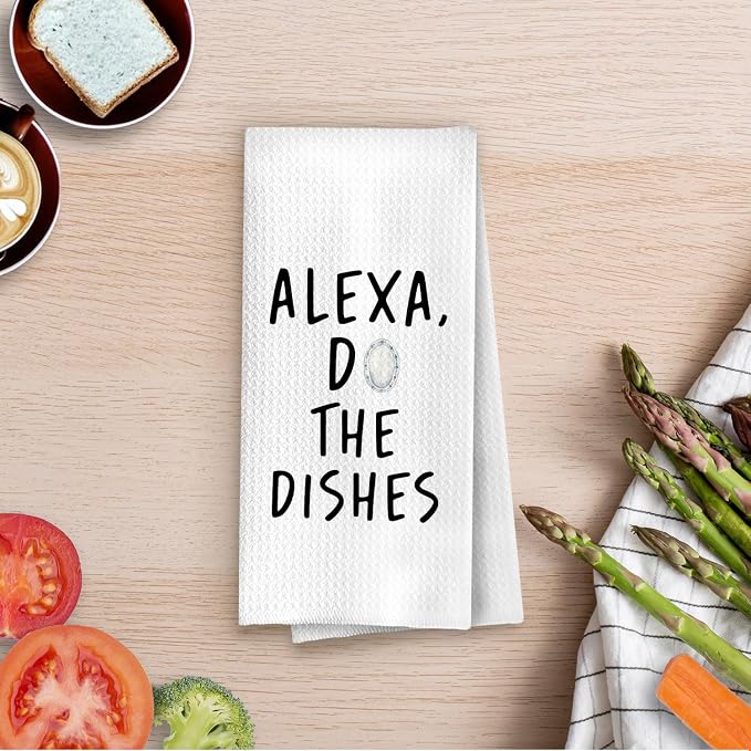 Funny Kitchen Towels 16x24 Inch, Funny Dish Towels Drying Cloth for Kitchen, Do The Dishes Decorative Hand Towel