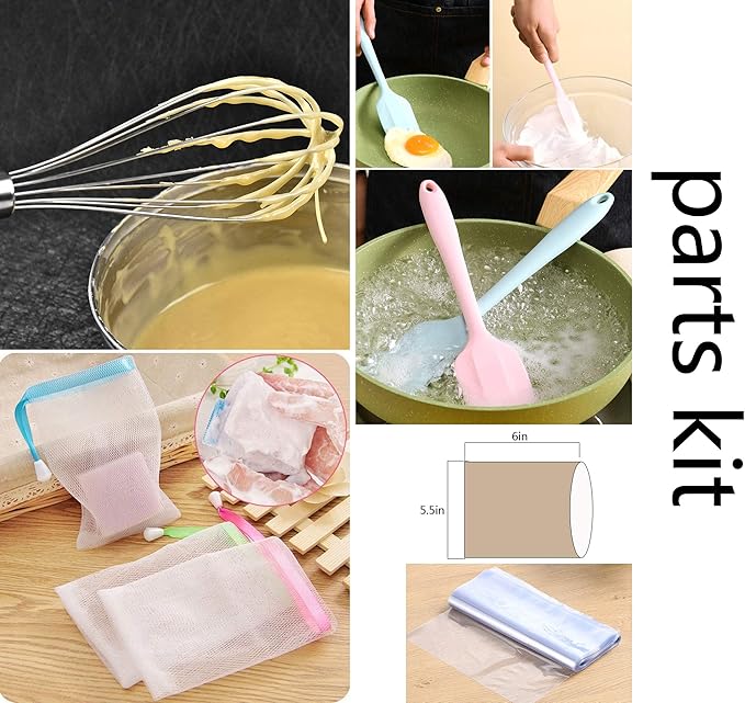 Silicone soap molds -Soap Cutting Tool Set Wooden Bamboo (+Shrink Wrap Bags 2)