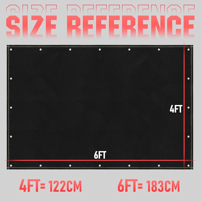 YESWELDER Heavy Duty Silicone Coating Fiberglass Welding Blanket, 2 Pack 4 x 6ft Fireproof Insulation Blanket, 1/3”(8mm) Thickened Weld Cover with Grommets, Thermal Resistant Welding Curtain Mat Grill