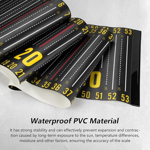 THKFISH 53in Portable Waterproof Fishing Ruler with Measuring Board | Folding Fish Ruler, Roll Up Fish Measuring Tape for Boat, Kayak, Coolers, Yacht and Workbench 53 *7.5"-1pcs/59 * 3.15"-2pcs