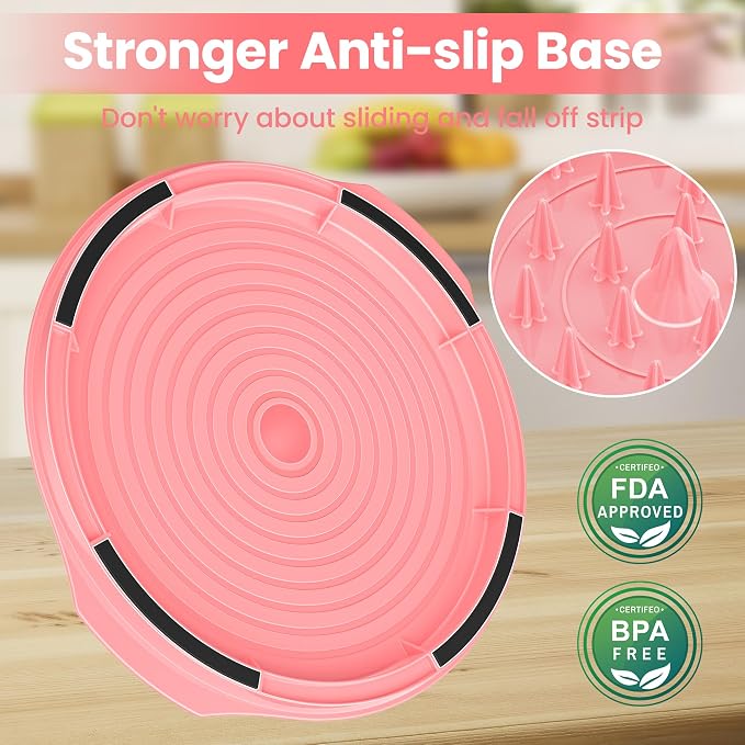 Chicken Shredder Tool Twist Large - Meat Shredders for Chicken Breast | 10'' Pro Visible Kitchen Gadgets Grinder Machine with Brush,Strong Anti-Slip Strip,Ergonomic Handle,BPA Free (Pink)