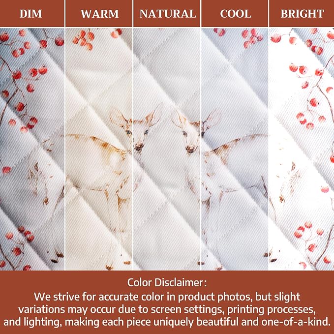 Maison d' Hermine Pot Holders 100% Cotton Potholders (8" x 8", Pack of 1) | Heat Resistant Hot Pads with Loop BBQ Cooking Baking Kitchen Handling Hot Pans Thanksgiving Christmas - Fairy Tale Forest