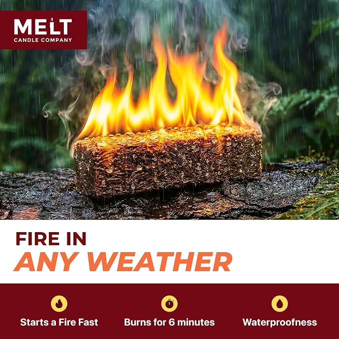 Fire Starter Squares, 160 pcs - Charcoal Fire Starters for Campfires, Grill, Outdoor Pit, Fireplace, Wood Stove, BBQ - Firestarter Sticks, Water Resistant & Odorless - Camping Accessories Essentials