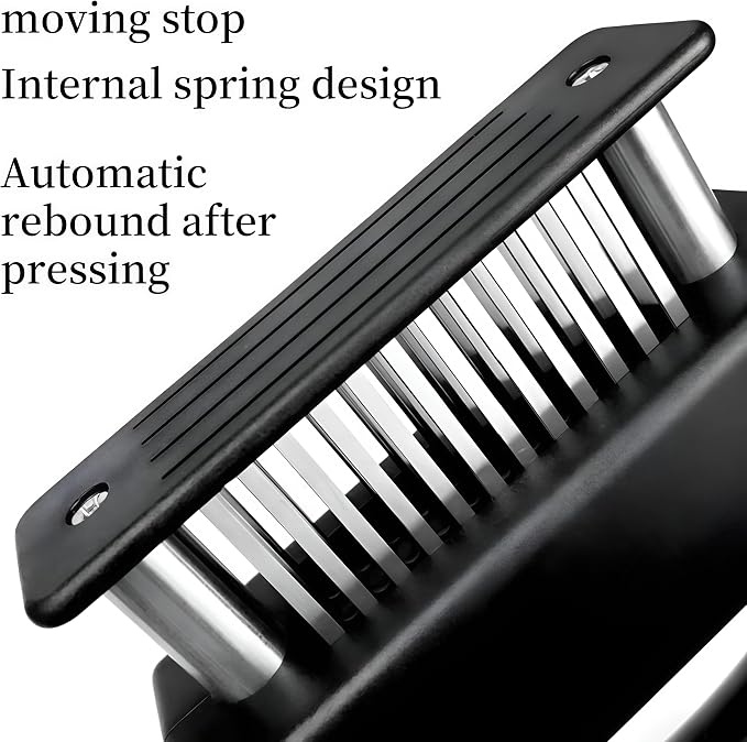 Meat Tenderizer with 48 Stainless Steel Ultra Sharp Needle Blades Heavy Duty Cooking machine, Detachable Kitchen Cooking Tool, perfect for, pork chops, chicken, and barbecue, a steak tenderizing tool‌