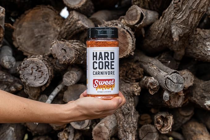 Hardcore Carnivore Sweet BBQ Rub for Pork, Ribs & Chicken, 12.25oz | Sweet and Savory BBQ Rub Perfect for Ribs, Pulled Pork and Chicken. MSG-Free & Gluten Free
