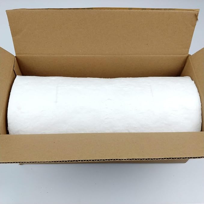 Ceramic Fiber Insulation, 1" Thick x 16" x 48", 2400F Fireproof Insulation Blanket, 3026E