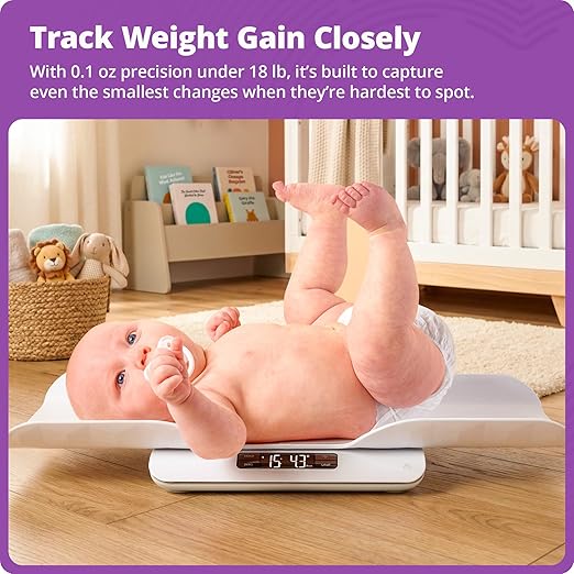 Greater Goods Smart Baby Scale – Bluetooth Digital Infant Scale for Newborns & Toddlers, Automatically Track Growth in gG Baby App, Accurate Even with Movement, 0.1 oz Precision Sensor, 66 lb Capacity