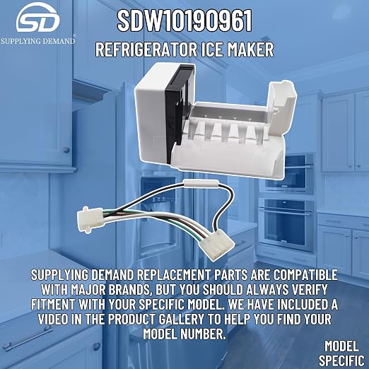 Supplying Demand W10190961 W10122503 Refrigerator Ice Maker Replacement Model Specific Not Universal