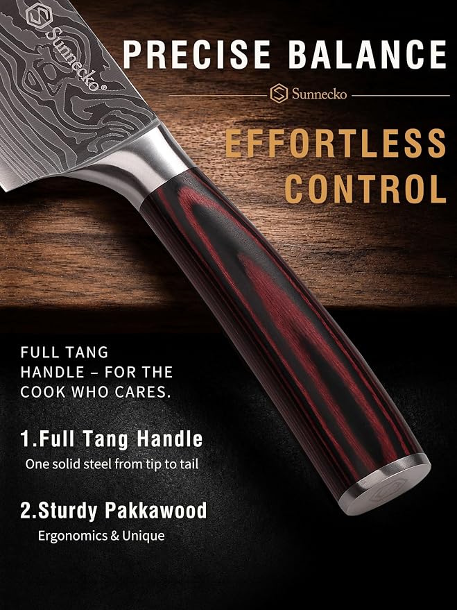 Nakiri Knife - 7" Chef Knife for Meat Cleaver Vegetable Chopping | 12° Edge Razor Sharp Kitchen Knife, High Carbon Steel Multipurpose Cleaver Knife with Sheath, Ideal Gift for Home Cooks Men