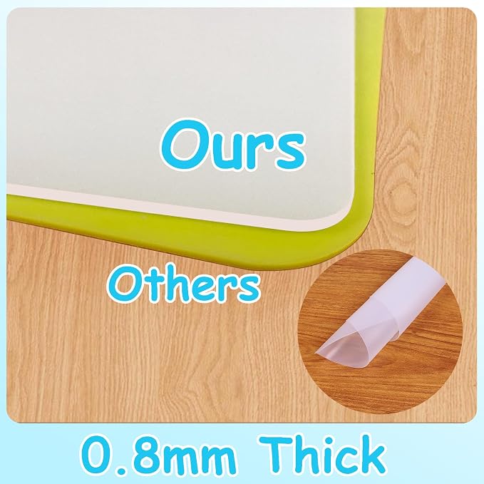 Small Silicone Mats for Crafts Clear: 10.24"W x 14.2"L Heat Resistant | 2 Pcs Nonstick Non-Slip Countertop Protector Placemats - Translucent Silicone Sheet for Jewelry Epoxy Resin Glitter Slime DIY