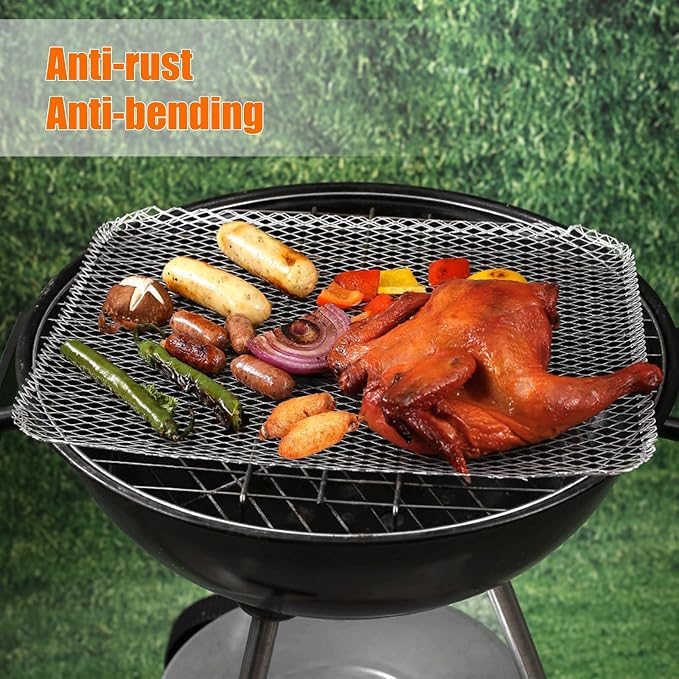 10 Pack BBQ Grill Mesh Mat,Mesh Baking Tray,Grill Mesh,Disposable Barbecue Padding for Outdoor Barbecues