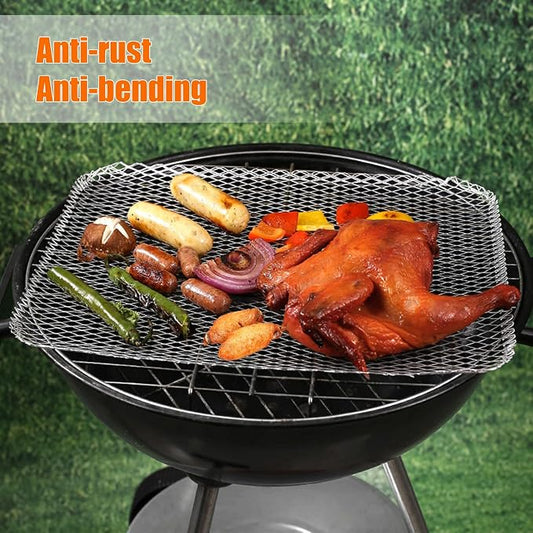 10 Pack BBQ Grill Mesh Mat,Mesh Baking Tray,Grill Mesh,Disposable Barbecue Padding for Outdoor Barbecues