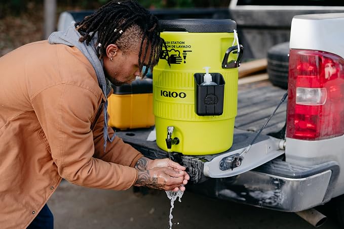 Igloo Sports Cooler | Insulated Beverage Dispenser with Spout |Portable Handwashing Station